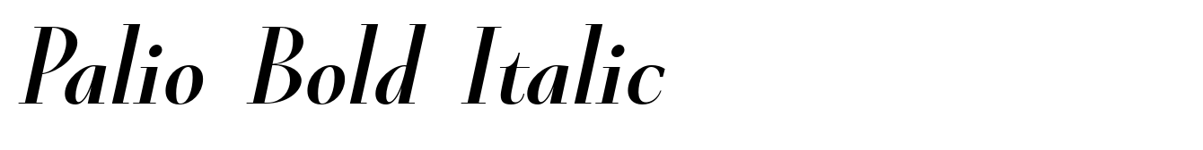 Palio Bold Italic